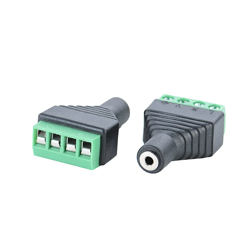 10pcs/lot Video AV Balun 2.5mm 4 Pole Stereo To AV Screw Terminal Stereo Jack 2.5 Mm 4 Pin Terminal Block Plug Connector
