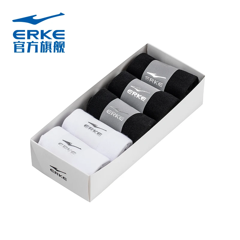 

[5 pairs] Hongxing Erke sports socks Autumn and winter men's casual socks Cotton men's socks Low top socks men