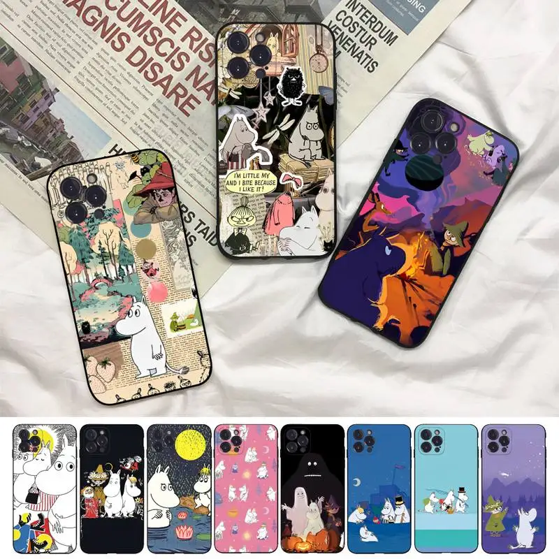 

Comic M-Moomin Cute Hippo Phone Case For iPhone 14 11 12 13 Mini Pro XS Max Cover 6 7 8 Plus X XR SE 2020 Funda Shell