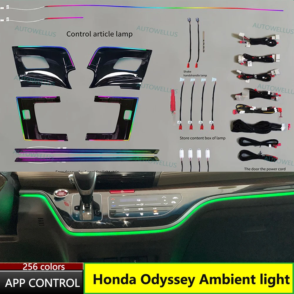 

Интерьер светодиодный активный Декор окружающей среды светильник для Honda Odyssey Elysion 2015-2021 автоматическое конверсионное освещение через центр
