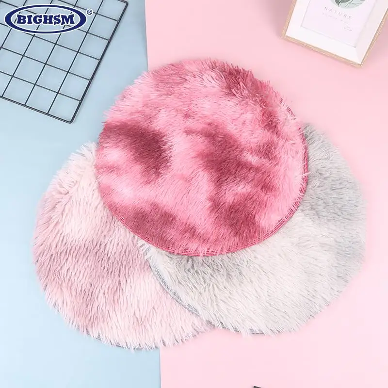 

Fluffy Round Rug Carpets For Living Room Decor Faux Fur Rugs Kids Room Long Plush Rugs For Bedroom Shaggy Area Rug Modern Mats