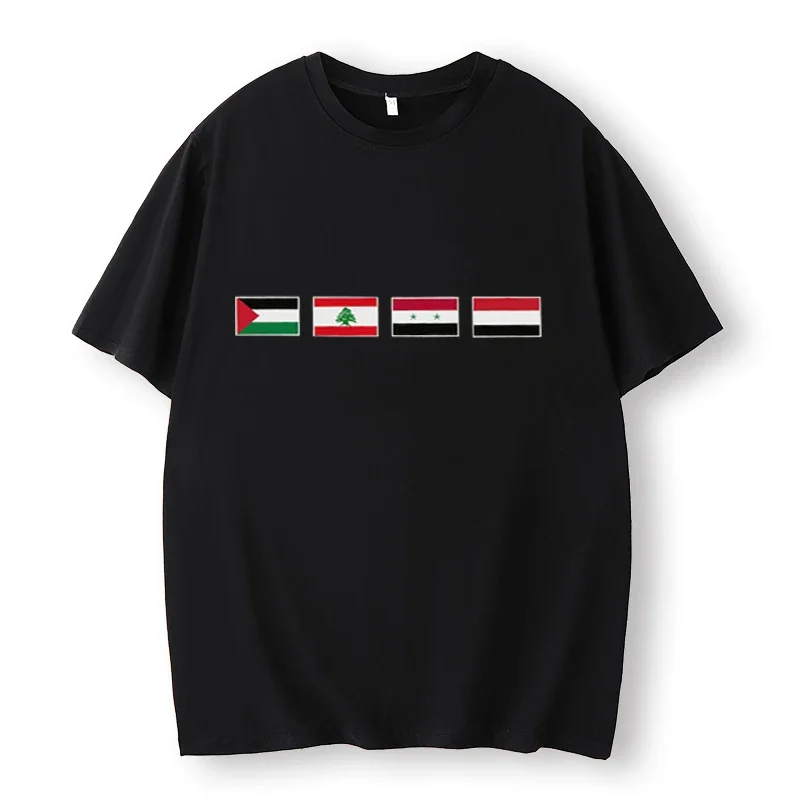 Футболка с флагом сирийской революции 2024 подиумный топ бесплатная Сирия унисекс