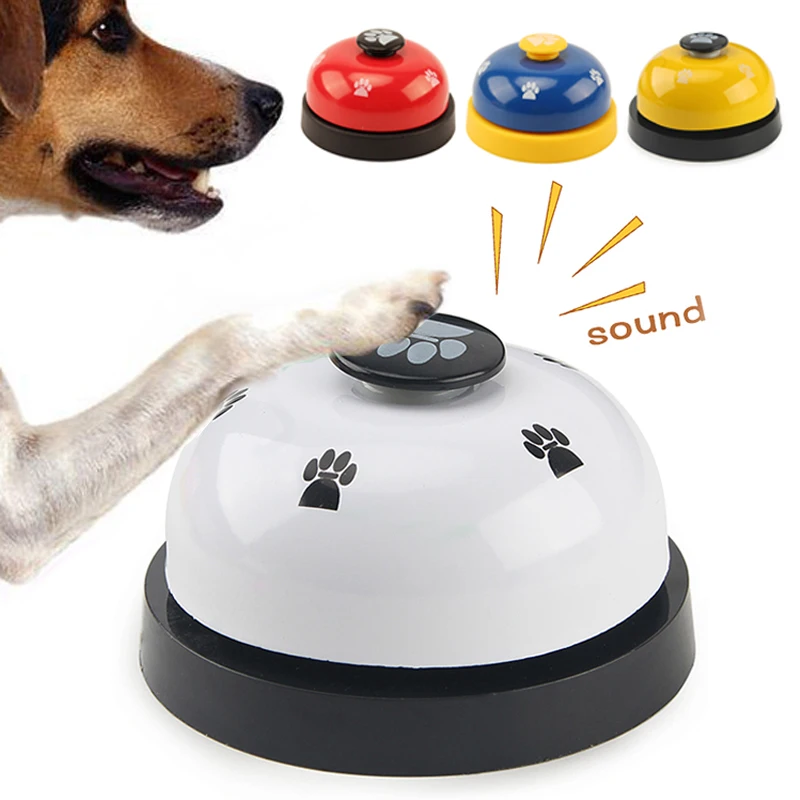 

Pet Toy Bell Dog Cat Training Interactive Sounding Toy Called Dinner Small Bell Footprint Ring Trainer Feeding Reminder