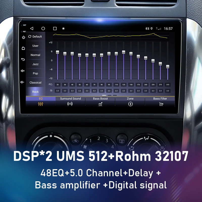 Автомобильный мультимедийный проигрыватель JMCQ Android 10 6G + 128G для Suzuki SX4 2006-2014 стерео