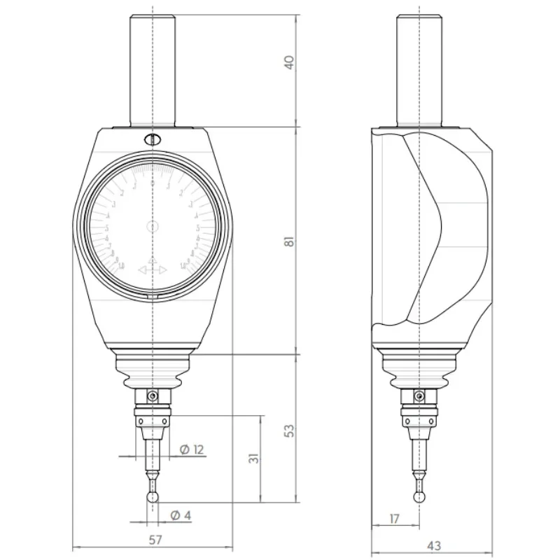 Оригинальный указник кромок Mahr 3D с 16 ручками 359550 Трехмерная центральная планка Red