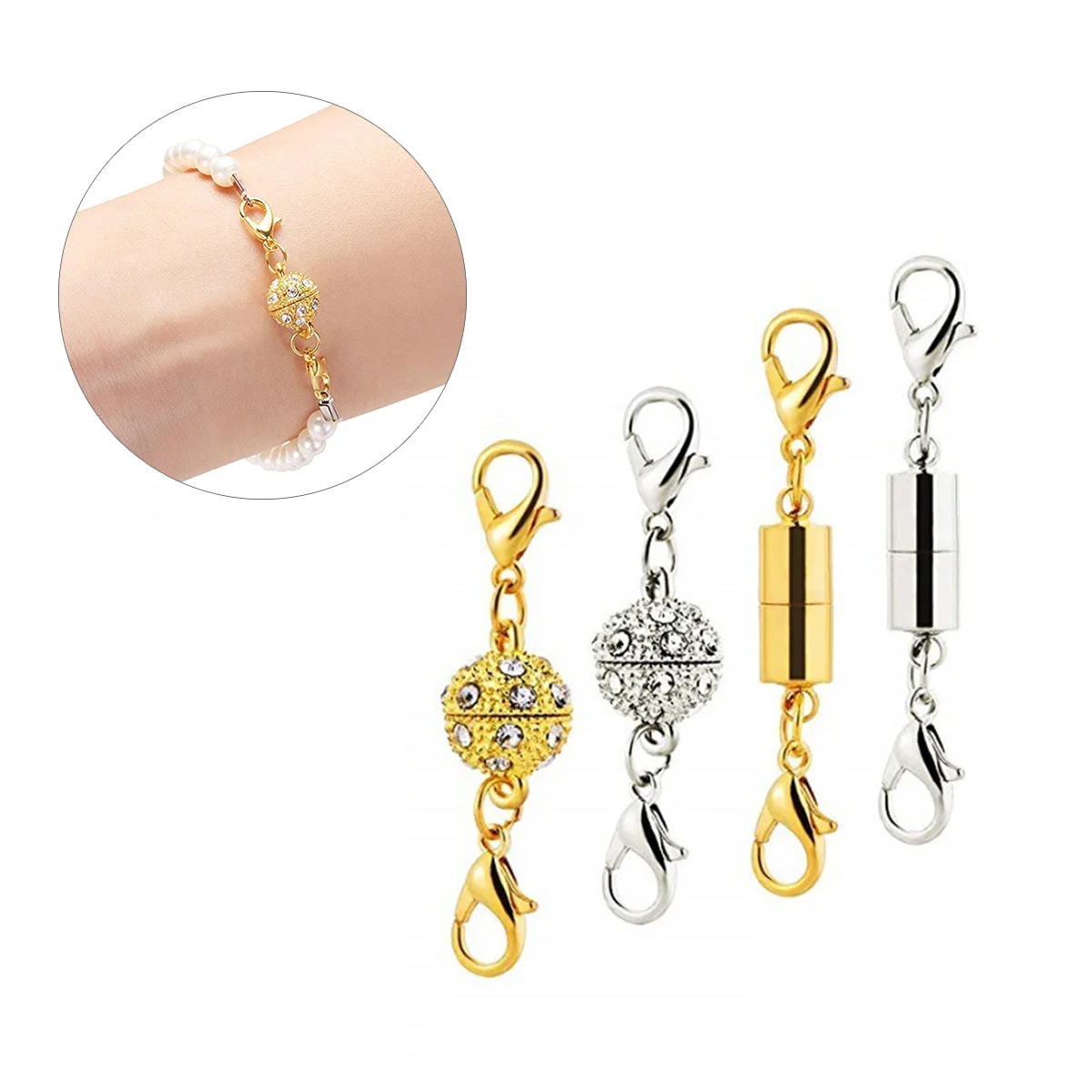 

Buckle Necklace Cylindrical Lobster Clasps Clasp Magnet Bracelet Connectors Jewelry Making Extender Brass Clever