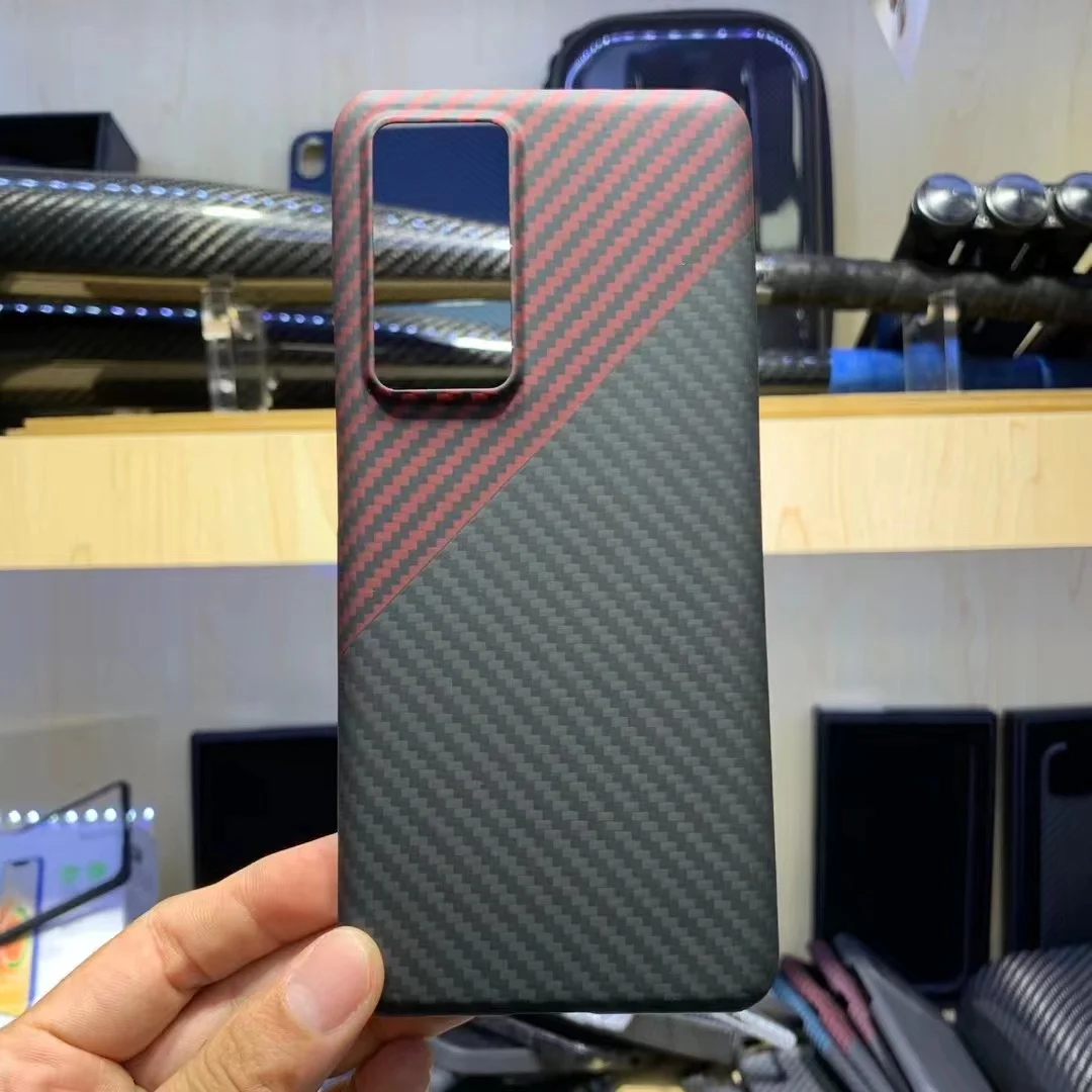 For Redmi K50 Ultra Real Carbon Fiber Case Ultra-Thin Light Aramid Protective Back Durable Business Cover For xiaomi K50Ultra