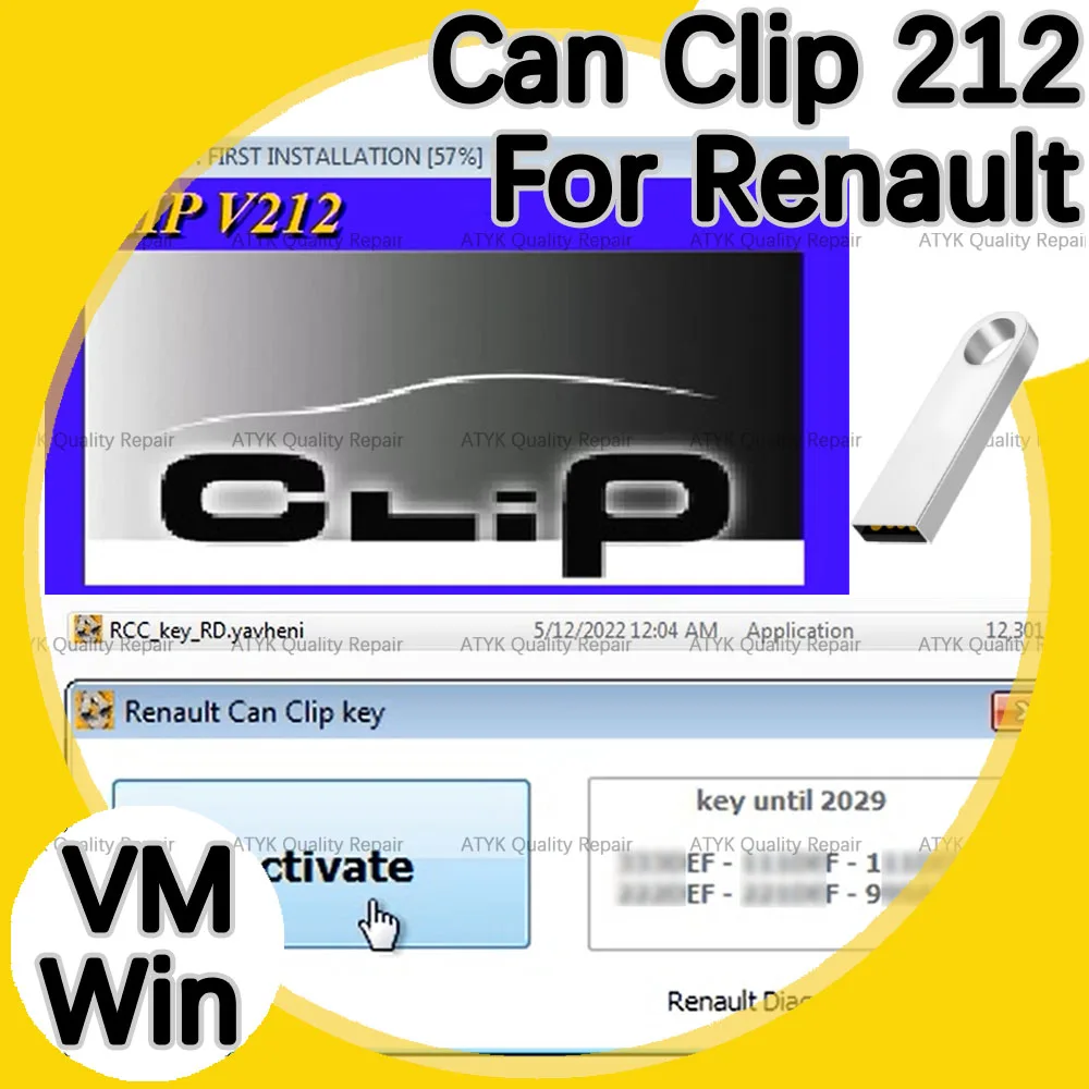 CanClip212 для диагностического программного обеспечения Renault Can Clip 212 инструмент