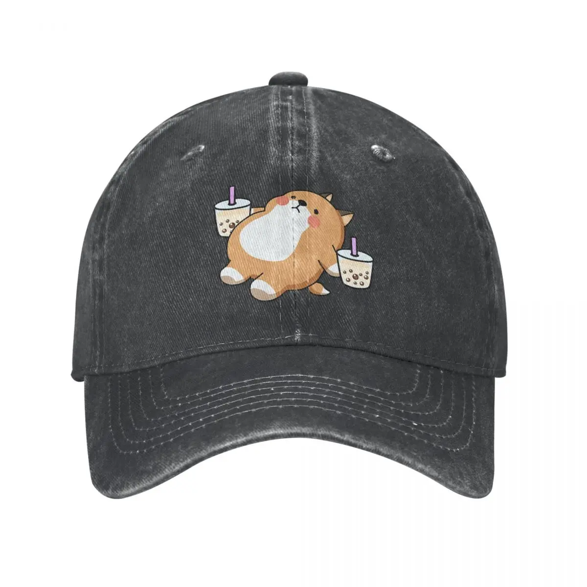 

Lazy Shiba Loves Boba! Baseball Cap cowboy hat Peaked cap Cowboy Bebop Hats Men and women hats