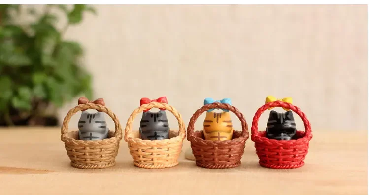 Миниатюрный кот из смолы для террариума