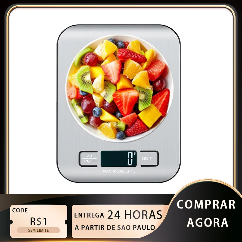 

10 kg/1G Stainless Steel Multifunctional Digital Kitchen Scale with LCD Display