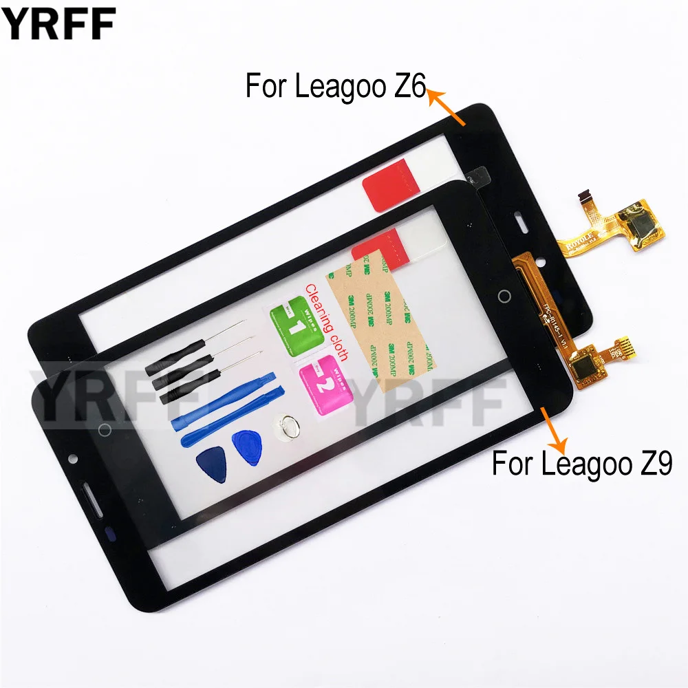 

Сенсорный экран 5,0 дюйма для телефона Leagoo Z9 Z6, сенсорный экран, дигитайзер, сенсорная панель, Сменное переднее стекло, датчик объектива