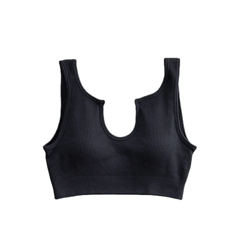 

2022 New Seamless Yoga Suit for Women In Europe and America Breathable Sports Bra Running Fitness Suit Seamless Yoga Sports Bra