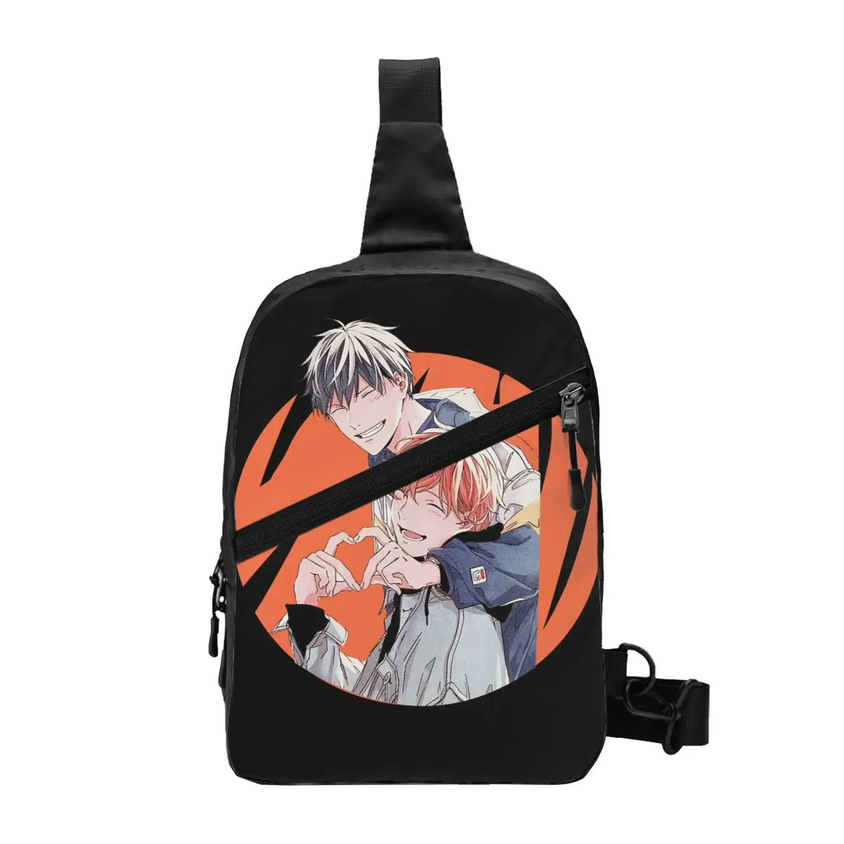 

Given Anime Shoulder Bag Male finger love two guys manga japan handsome boys Chest Bags Print Motorcycle Outdoor Style Handbags