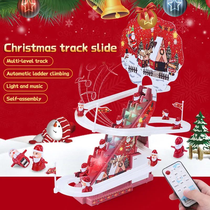 

Children's Christmas toys Santa Claus automatic stair climbing remote control electric track slides early education educational
