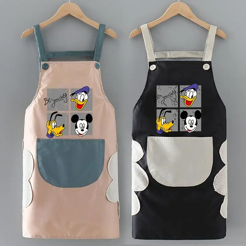 

Фартук для кухни Disney с Микки Маусом, водонепроницаемая и маслостойкая Милая Рабочая одежда