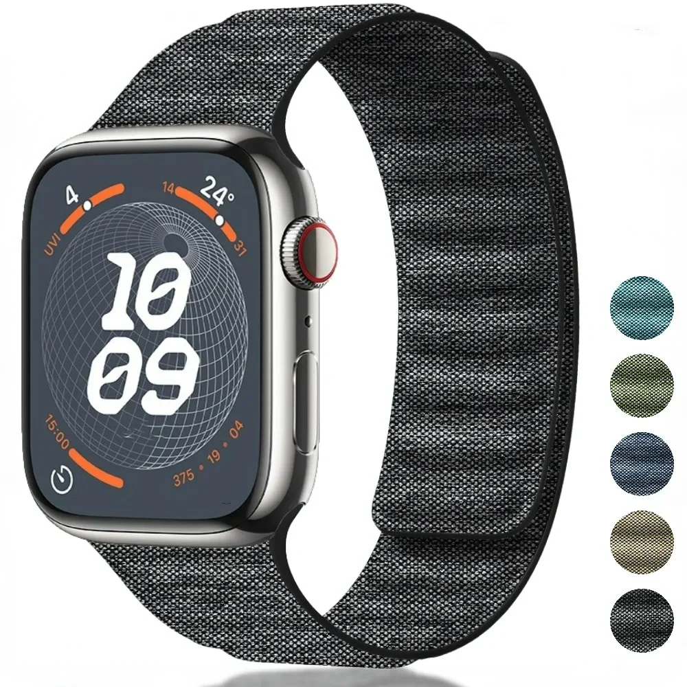 

Original Magnetic Strap for Apple Watch Band 49mm 45mm 41mm 44mm 40mm 42mm Denim Bracelet iWatch Series Ultra 2 9 8 7 6 5 4 3 SE