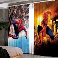 disney curtain cartoon spiderman hero expedition blackout curtain for childrens room shading curtain for sitting room custom