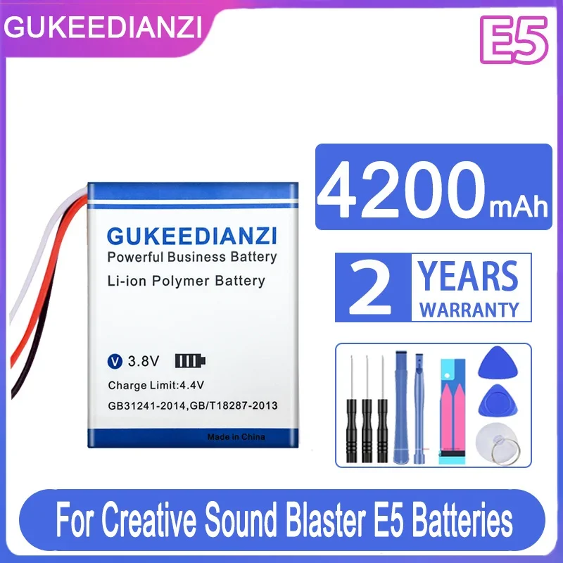 Сменный аккумулятор GUKEEDIANZI E5 (3 линии) 4200 мАч для креативного звукового Blaster
