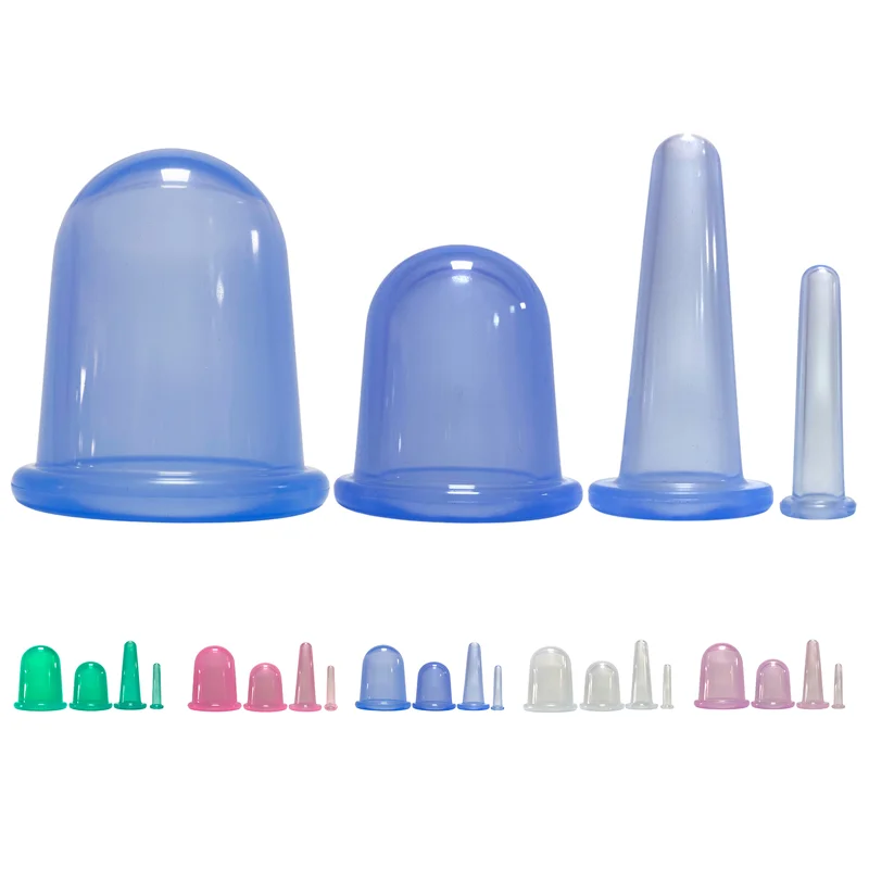 

2/4PCS Vacuum Cupping Cans For Massage Ventosa Celulitis Suction Cup Chinese Suction Cups Face Neck Massage Cans Anti Cellulite