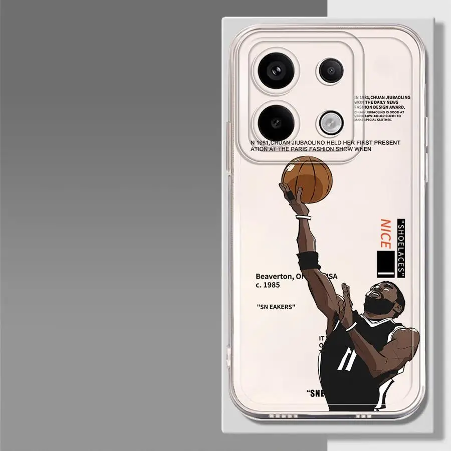 Чехол для телефона Баскетбольные кроссовки Xiaomi Redmi 9A 9T 10A 14C A1 A2 Plus A3x Note 8 9 Pro Cover