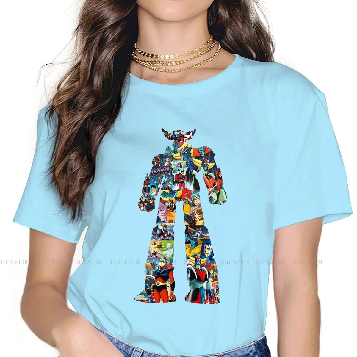 Jigsaw Style TShirt for Girl UFO Robot Grendizer 4XL New Design Gift Idea  T Shirt Stuff Hot Sale