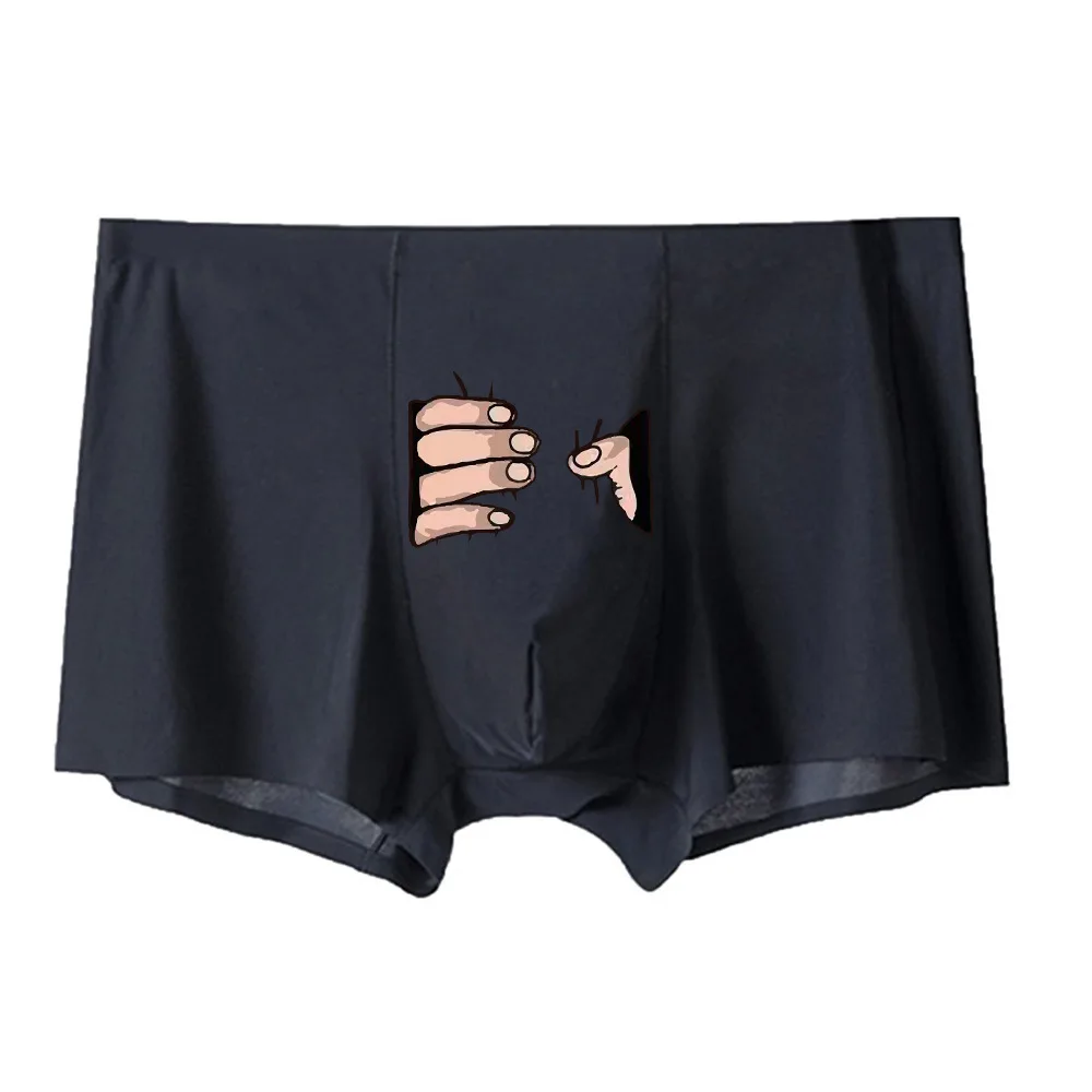 

Funny Cartoon Underwear Summer Men Ice Silk Boxer Shorts Sexy Seamless Underpants Trunk Personality Male Panties For Lovers Gift