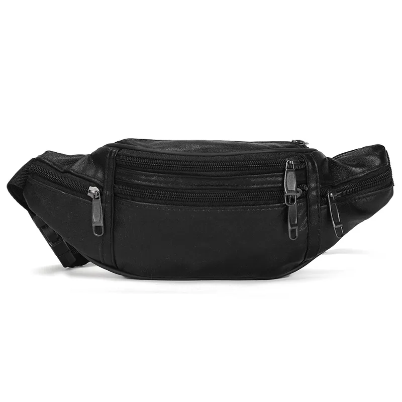 

Fashion Waterproof Waist Belt Bags For Male Leather Fanny Pack Fashion Luxury Small Shoulder Bags for Men Outdoor Sprot Pack