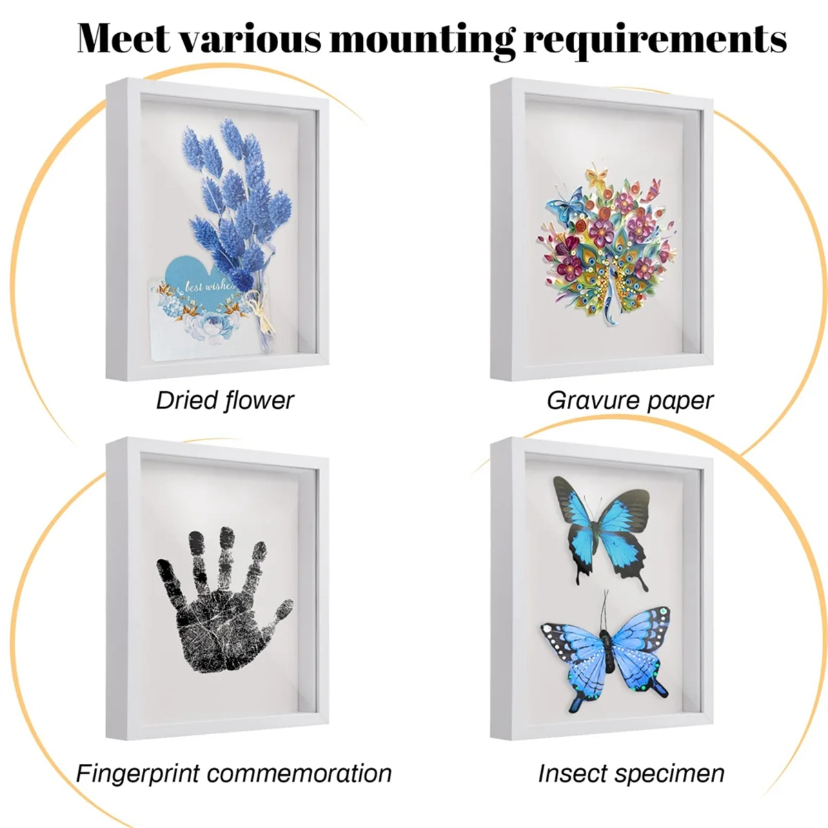 Shadow Box A4 фоторамка Deep 5 см для столешницы и стен 3D-рамка фотографий