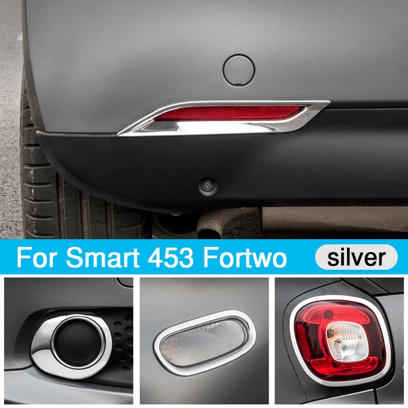 

2Pcs Car Exterior Headlight Modification Frame Taillight Turn Signal Decorative Sticker For New Smart 453 Fortwo Car Accessories