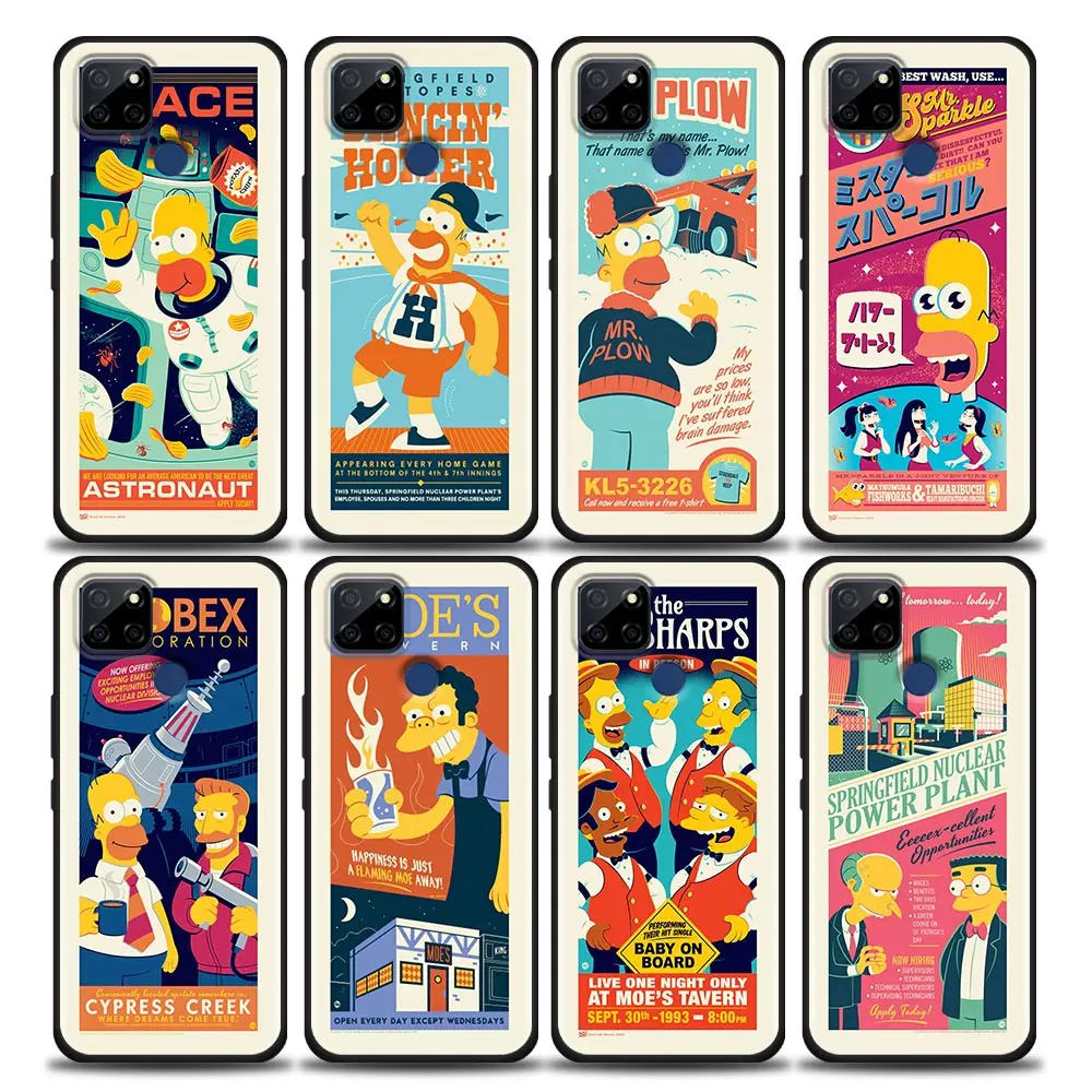 

Cute The Simpsons Anime Cartoon Phone Case For Realme C35 C20 C25 C21 C12 C11 C2 Oppo A53 A74 A16 A15 A9 A54 A95 A93 A31 A52 A5s