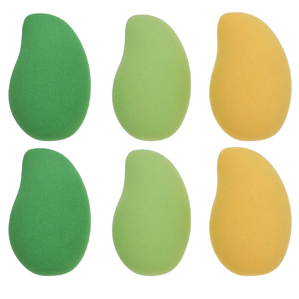 6 шт. инструменты для макияжа в форме манго красивые яйца прочные милые женские