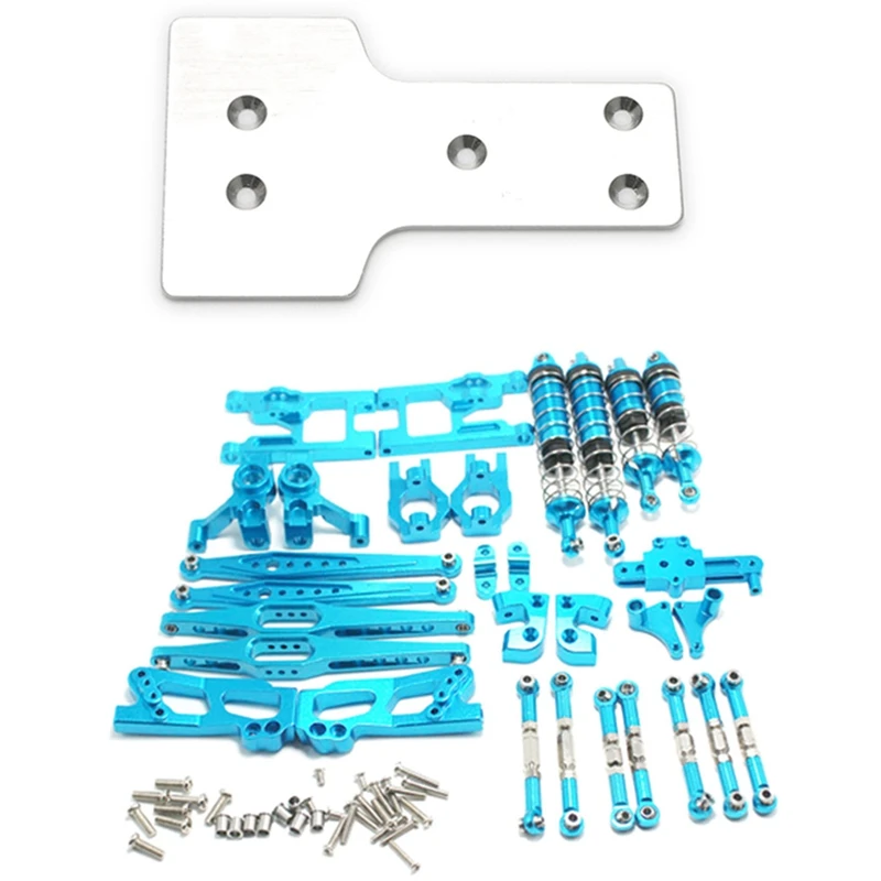 

2 Set RC Car Part: 1 Pcs 12428-0364 Front Bottom Protection Aluminum Sheet & 1 Set 12428 Upgrade Accessories Kit