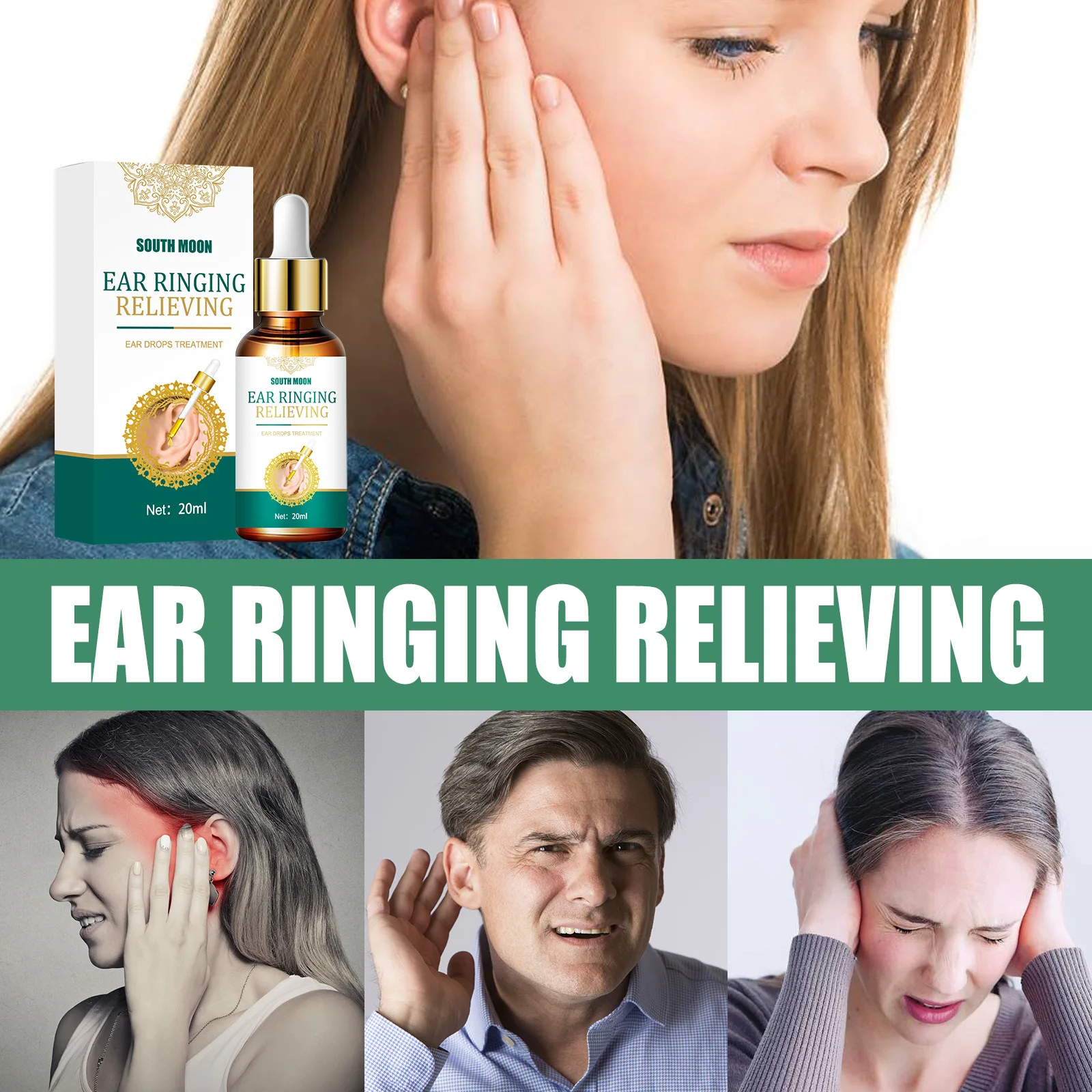 "Ear Ringing Relieving Tinnitus Ear Drops Deafness Ear Swelling