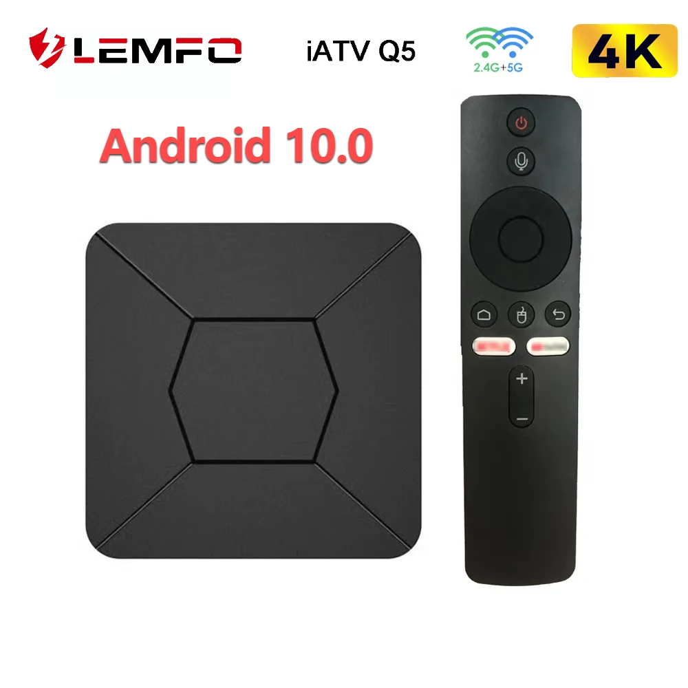 LEMFO IATV Q5 Smart TV Box Android 10 4K Dual WIFI Media Player Allwinner H316 Set Top Box 2GB 8GB HDR10 2.4G 5GHZ WIFI