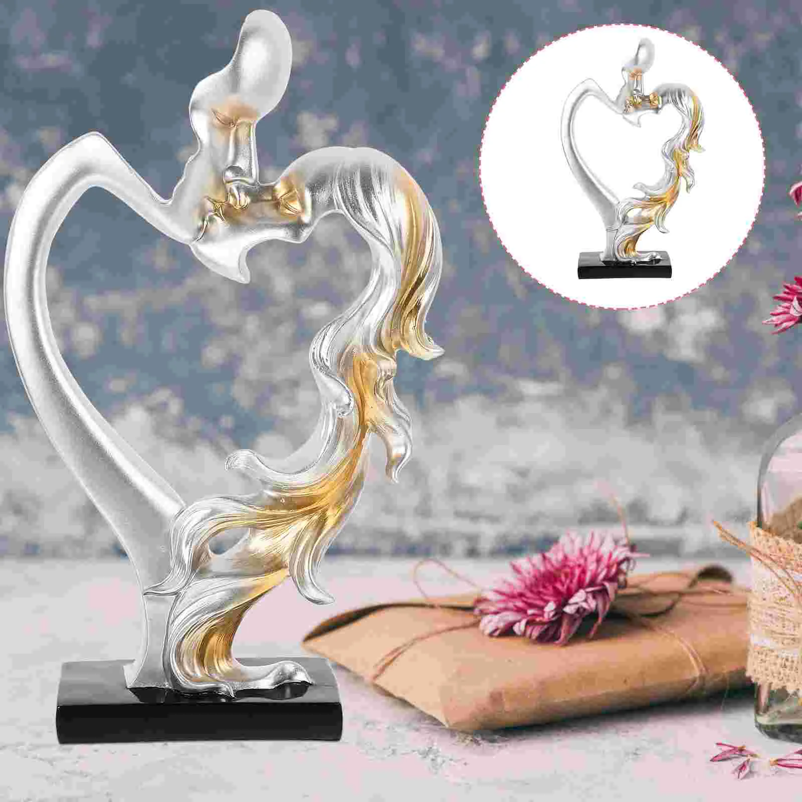 

Couple Ornaments Home Decor Resin Crafts Lover Sculptures Statue Desktop Figurine Valentine's Day Gift Lovers Decoration