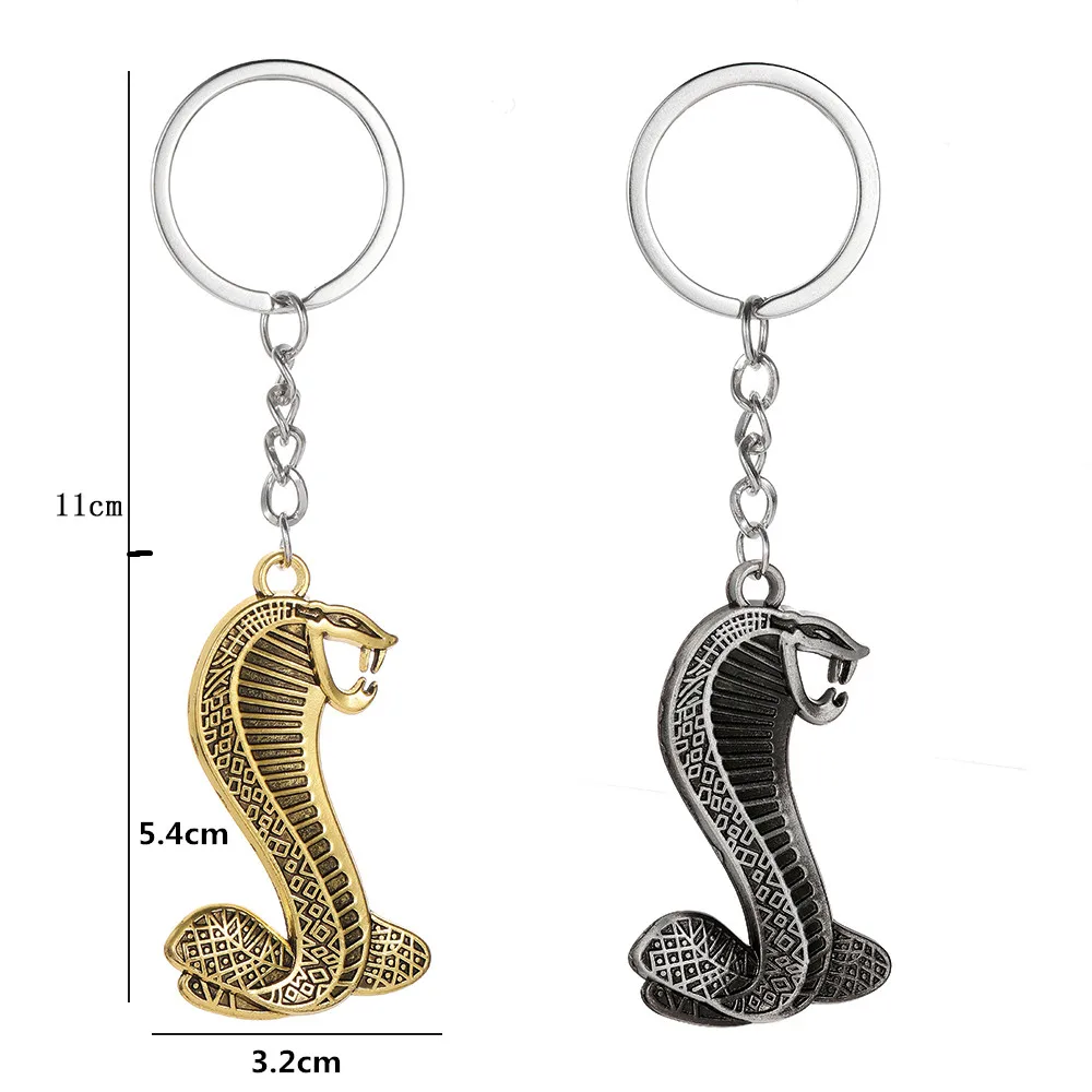 Автомобильный брелок 3D Металлический значок с эмблемой кобры и змеи