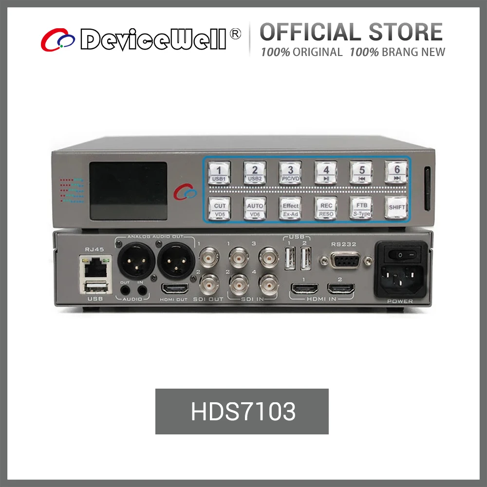 

DeviceWell HDS7103 All Sixe Videos SDI Video Mixer Switcher