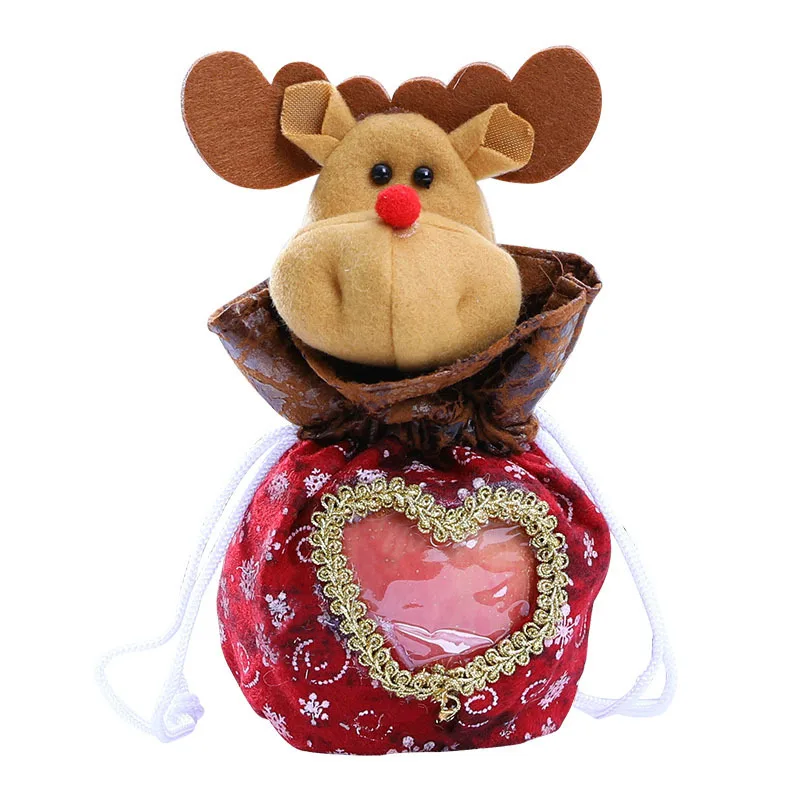 

Рождественская сумка для яблока, снеговик, Санта, лось, медведь, кукла, Рождественский мешок для конфет, подарочная упаковка, украшение для свадьбы, праздника для будущей мамы, нового года