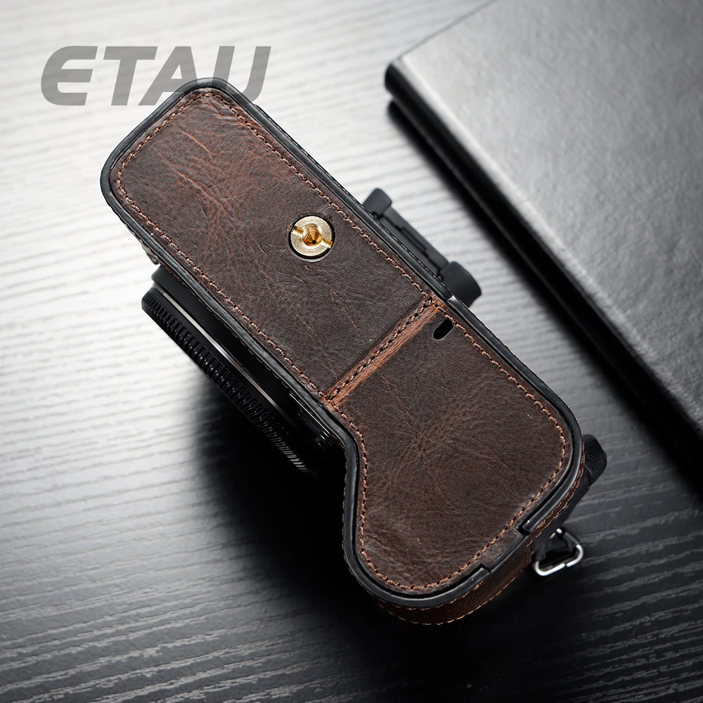 Чехол для Камеры ETAU GFX100S из натуральной кожи с ручкой полусумка Fujifilm GFX50SII боди |