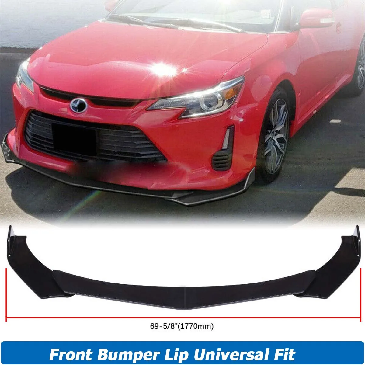 

Universal Front Bumper Lip Spoiler Side Splitter Deflector Body Kit Guards Protection For 2013-2016 Scion FRS Car Accessories