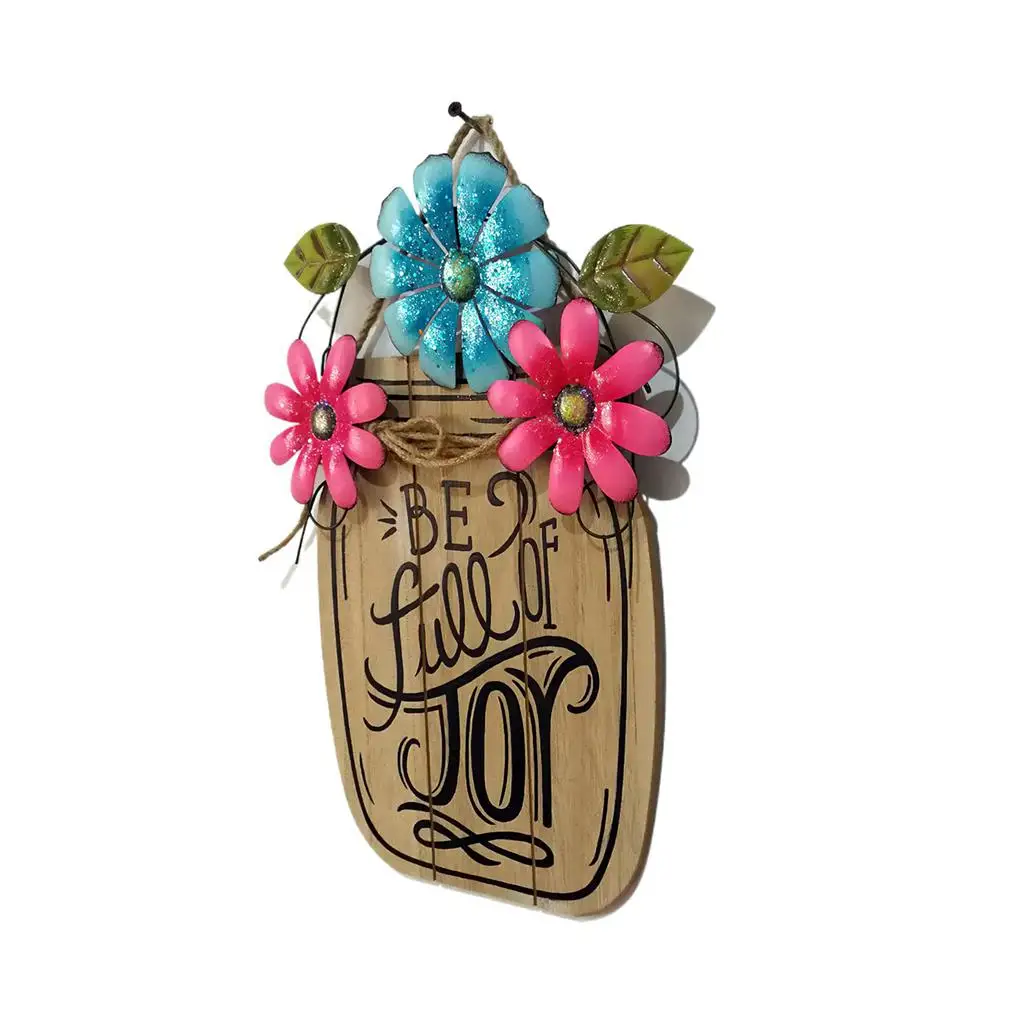 

Flower Welcome Sign Exquisite Wooden Door Decoration Hanging Door Sign Vivid Welcome Hanging Board for Restaurant Door Home