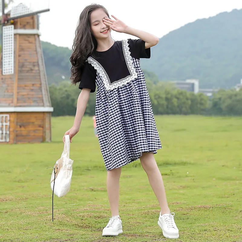 

110-160 Girls Summer Dress Princess Beach Dresses Children Clothing Streetwear Birthday Wedding Party Baby Girl Dress