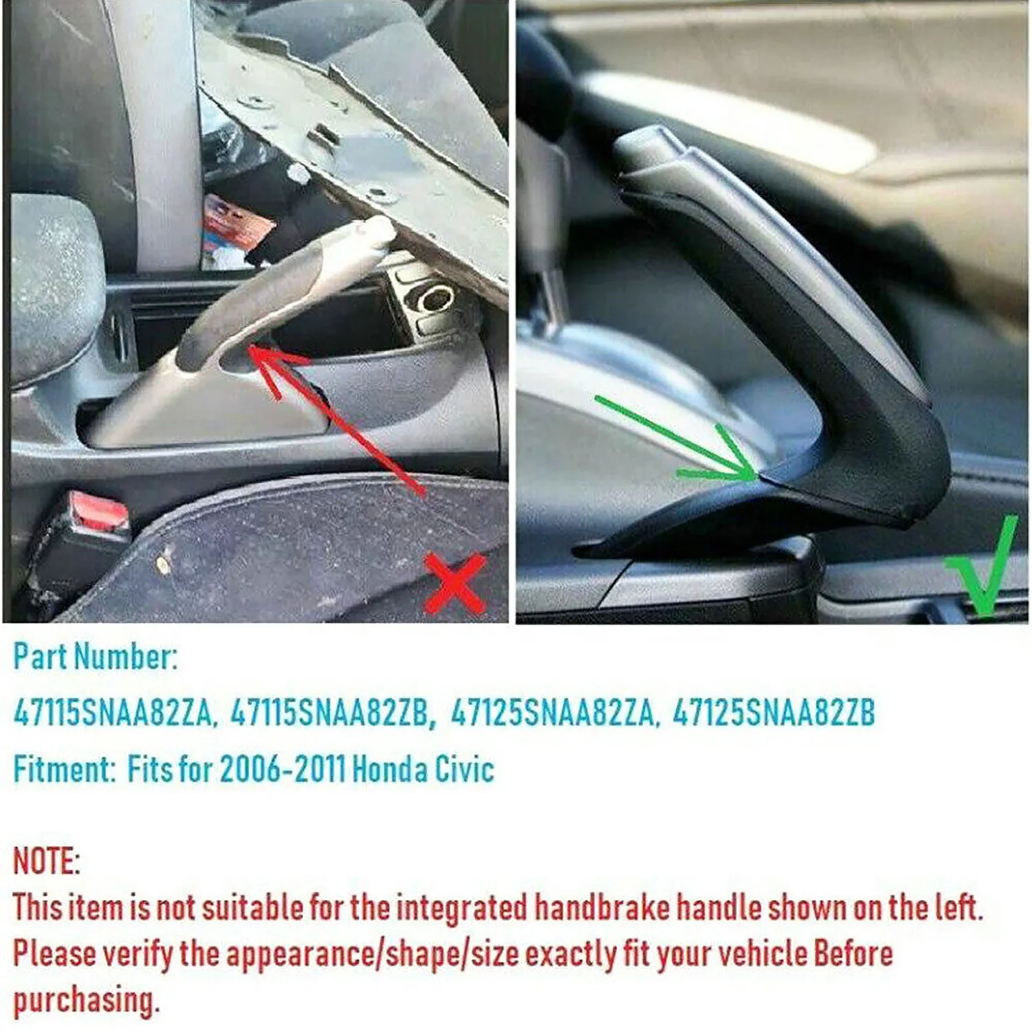 Фото Защитный чехол для ручки ручного тормоза DPGKITS, 1 шт., для Honda Civic 2006-2011, 47115-SNA-A82Z, аксессуары, оптовая продажа №4