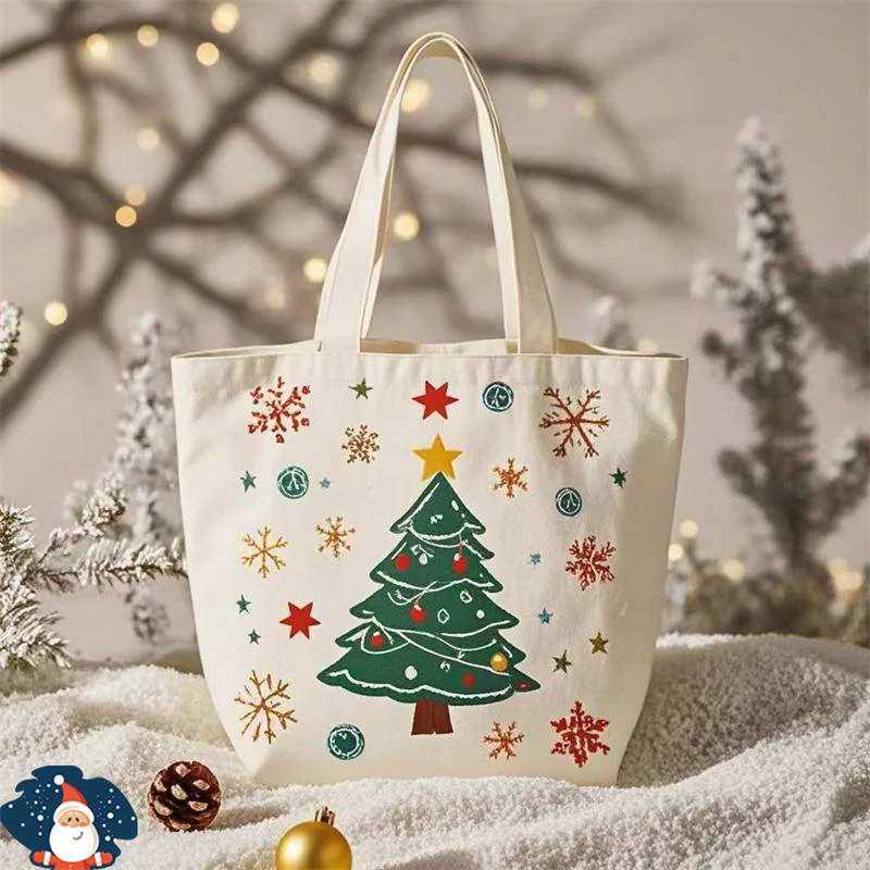 Рождественские подарочные пакеты с рисунком Санта-Клауса лося рождественской