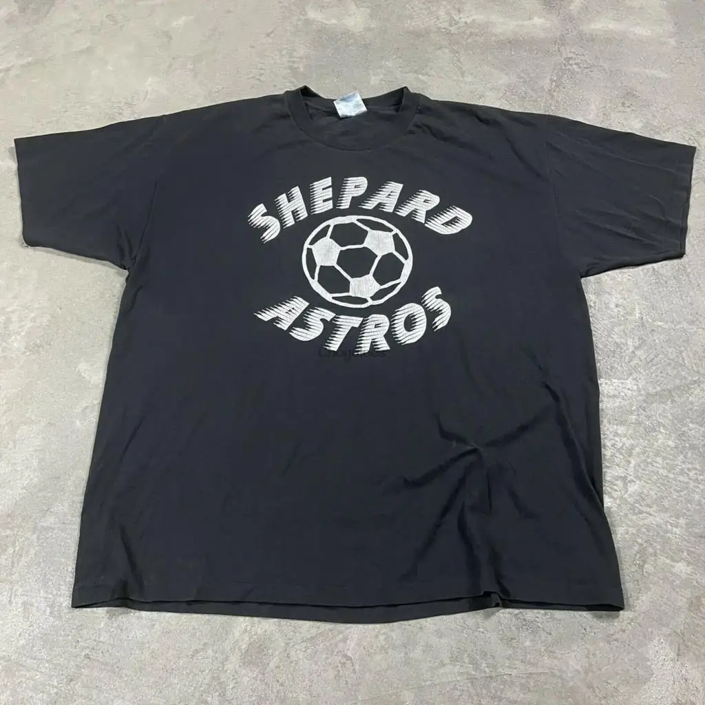 Футболка для старшей школы 90s VTG SHEPARD ASTROS FADED BLACK XL Hanes 5050 |