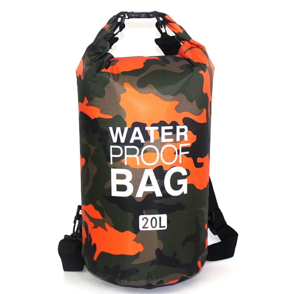 Camouflage Polyester Waterproof Bag One Shoulder And Double Shoulder Waterproof Bucket Bag Volume 2L,5L,10L,15L,20L,30L.