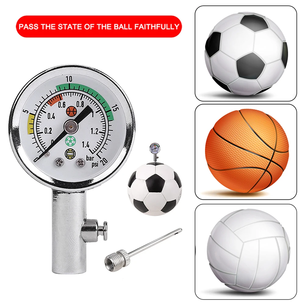 

Portable Soccer Quick Sport Ball Barometers Valve Inflatable Pressure Measuring Air With Ball Gauge Instruments Release