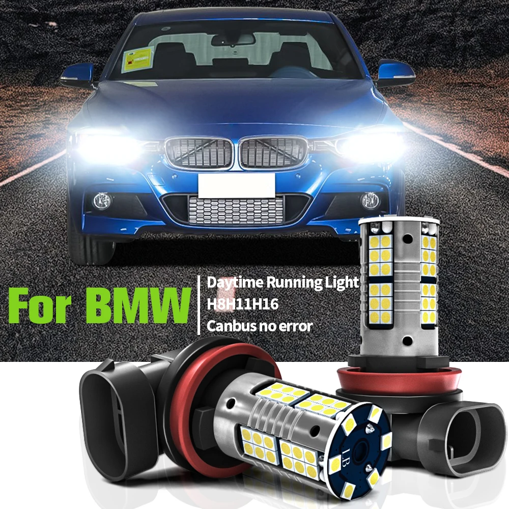 

2pcs H8 LED Daytime Running Light Canbus DRL For BMW E81 E87 E88 E82 E90 E93 E92 E91 E60 E61 F01 F02 F03 F04 X1 E84 X5 E70 X6 Z4