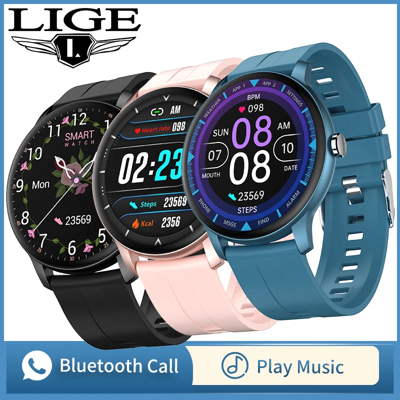 

Смарт-часы LIGE 2022 для мужчин и женщин, 42 мм, Bluetooth, сенсорный экран